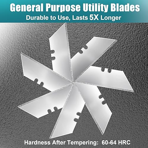 Miniatura 4 de Cuchillas de cuchillo de utilidad SK5, 30 unidades, acero de alto carbono de tamaño estándar, cuchillas de repuesto para cuchillas, duran 5 veces