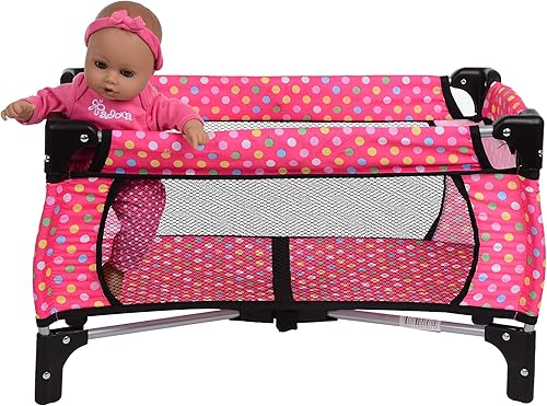 Miniatura 10 de fash n kolor Juego de cuna de muñeca de bebé con manta de cuna y bolsa de transporte para muñeca de bebé se adapta a muñecas de hasta 20 pulgadas