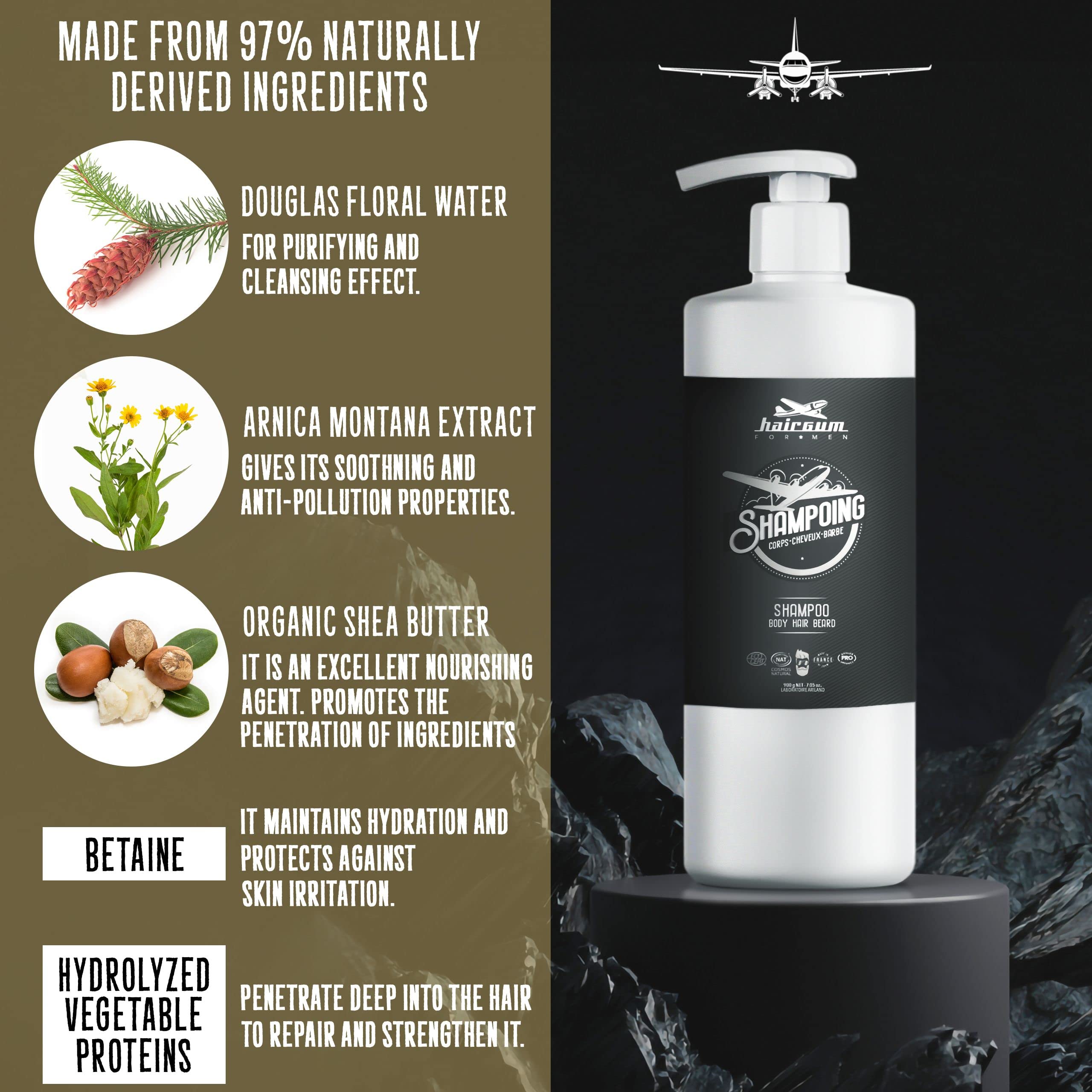 Amazon.com : Hairgum Mens Hair & Beard Shampoo - All In One Hair