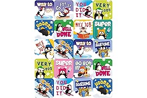 500 Penguin Motivational Stickers: Arctic Encouragement for Kids!