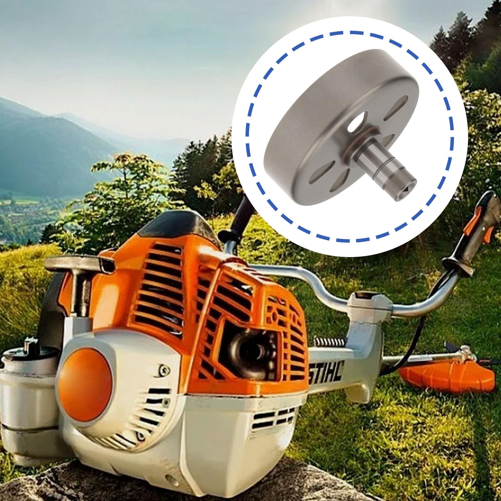EMSea Bęben sprzęgła z klipsem kołowym 4180-160-2900 41801602900 kompatybilny z Stihl FS90 FS110 FS130 HL100