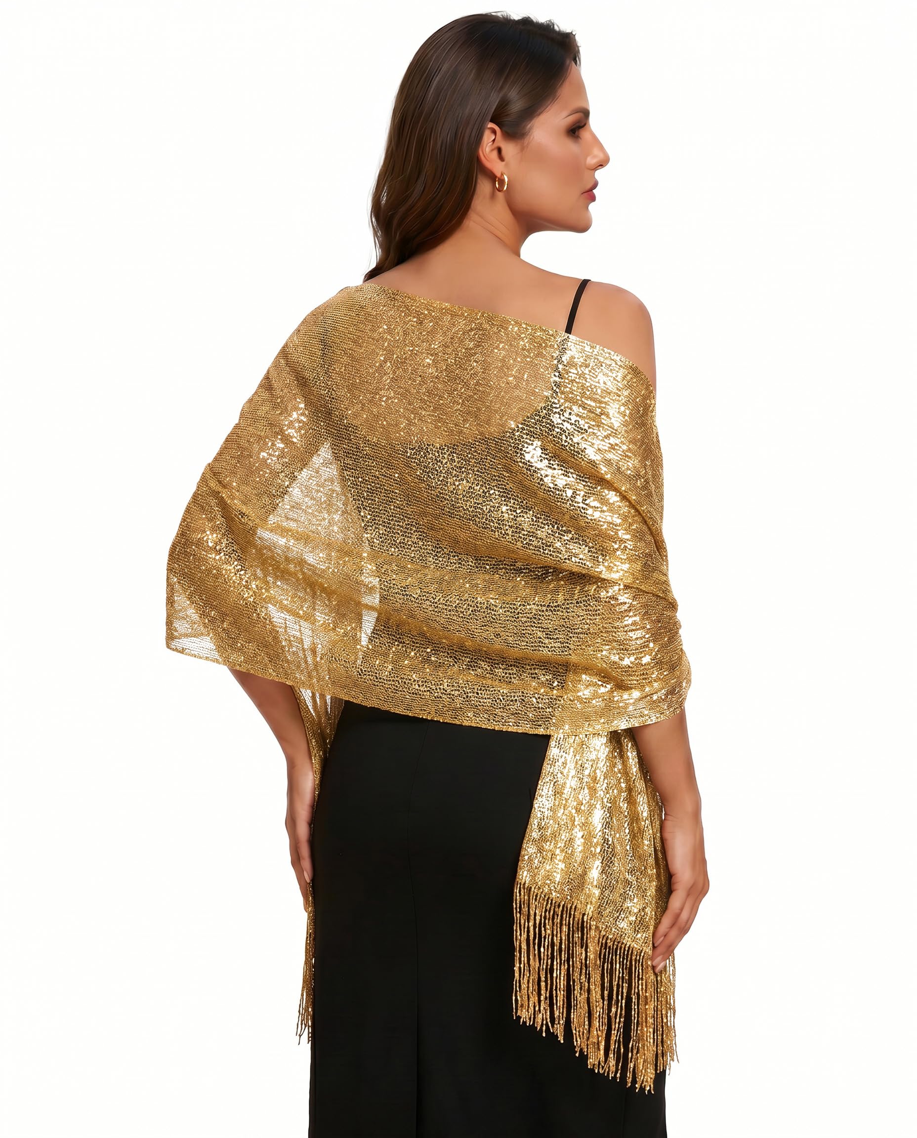 Rheane Châle, étole pour robes de soirée, avec boucle, pour femme