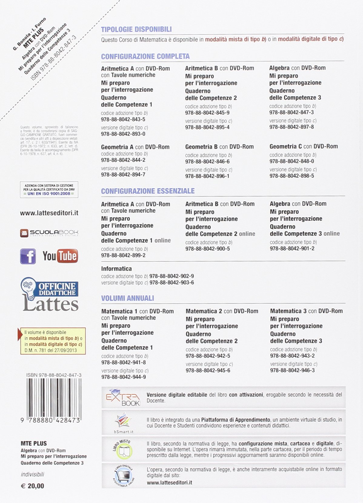 Matematica teoria esercizi. Plus. Per la Scuola media. Con DVD. Con e-book. Con espansione online. Algebra-Mi preparo per interrogazione-Quaderno competenze (Vol. 3)