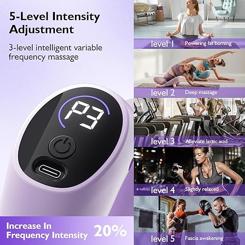 Miniatura 3 de Anillo multifuncional de fascia de cuerpo completo, vibraciones de tejido profundo, vibración de alta frecuencia, modos de masaje ajustables