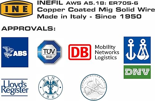 Miniatura 3 de INEFIL ER70S-6 Alambre de soldadura sólido Mig de acero al carbono de 0.030 pulgadas en carrete de 10 libras