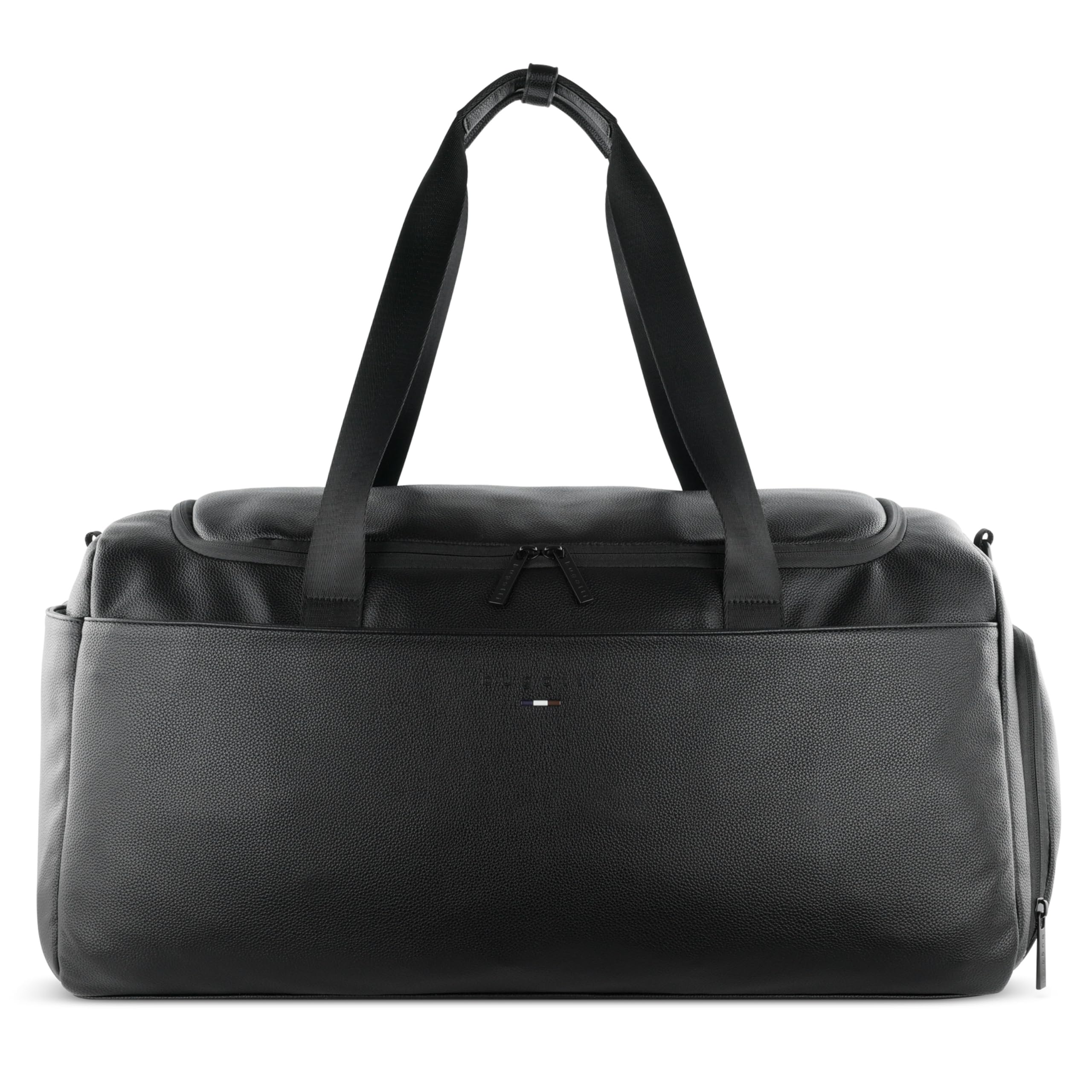 bugatti Rico Reisetasche aus Kunstleder mit extra Schuhfach, Weekender mit ca. 40L, schwarz