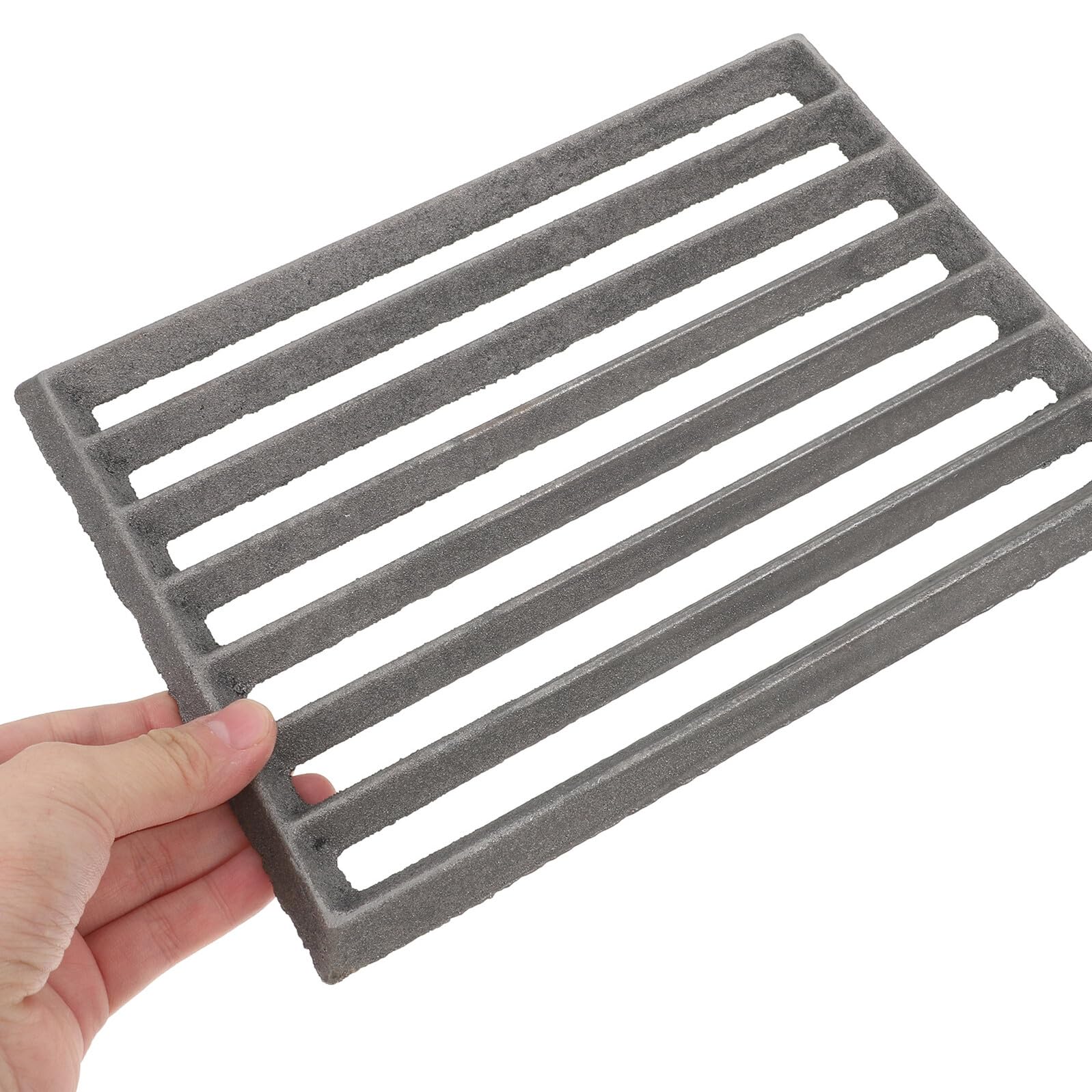 25,5 x 17 cm żeliwny ruszt do grillowania – wytrzymały stojak do gotowania na węgiel drzewny do paleniska idealny zamiennik siatki do grillowania i grillowania.