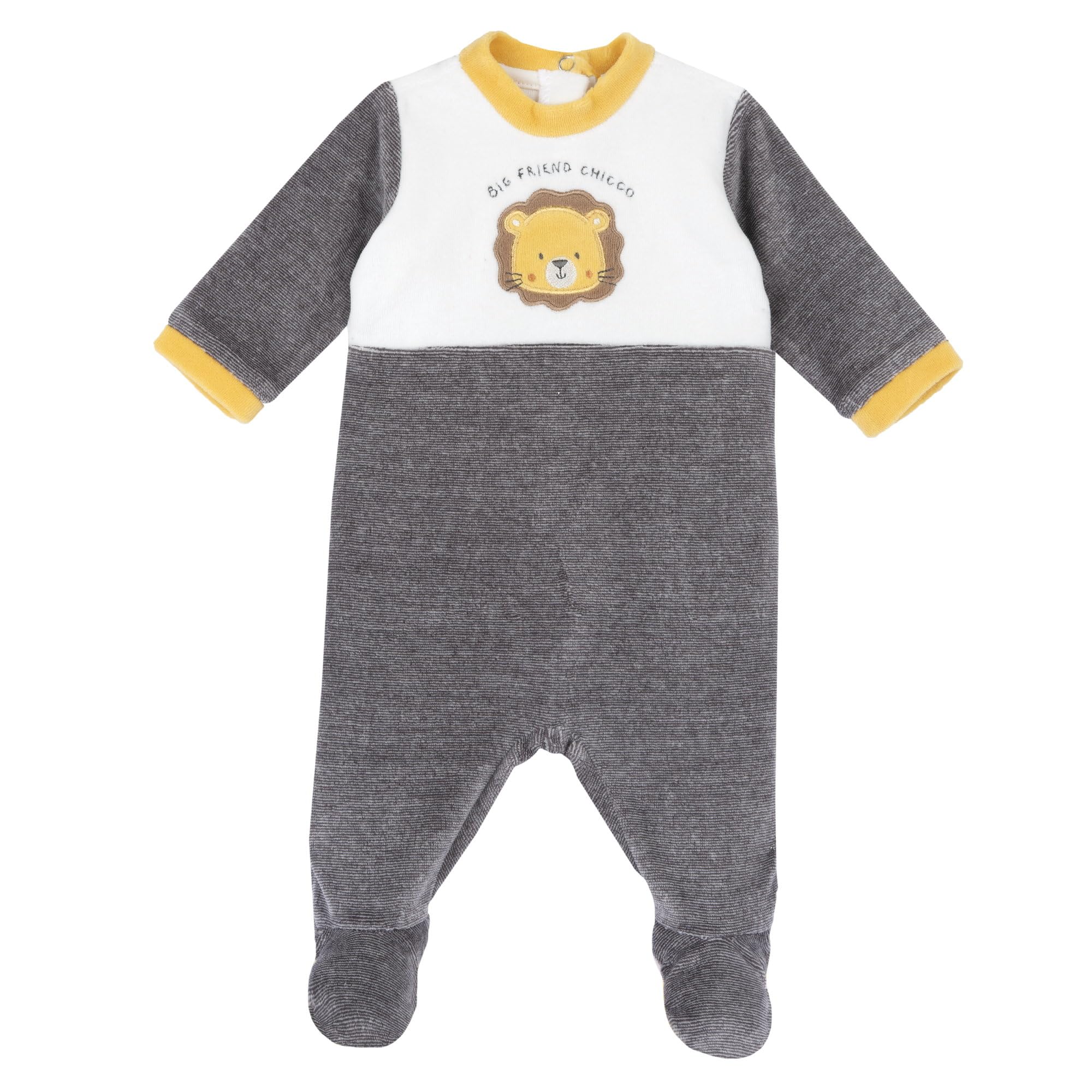 Chicco, Tutina Neonato, con Comoda Apertura sulla Schiena e a Patello con Bottoncini, in Calda e Morbida Ciniglia, Lavabile in Lavatrice, Abbigliamento Neonato 0-24 Mesi, Idea Regalo Nascita