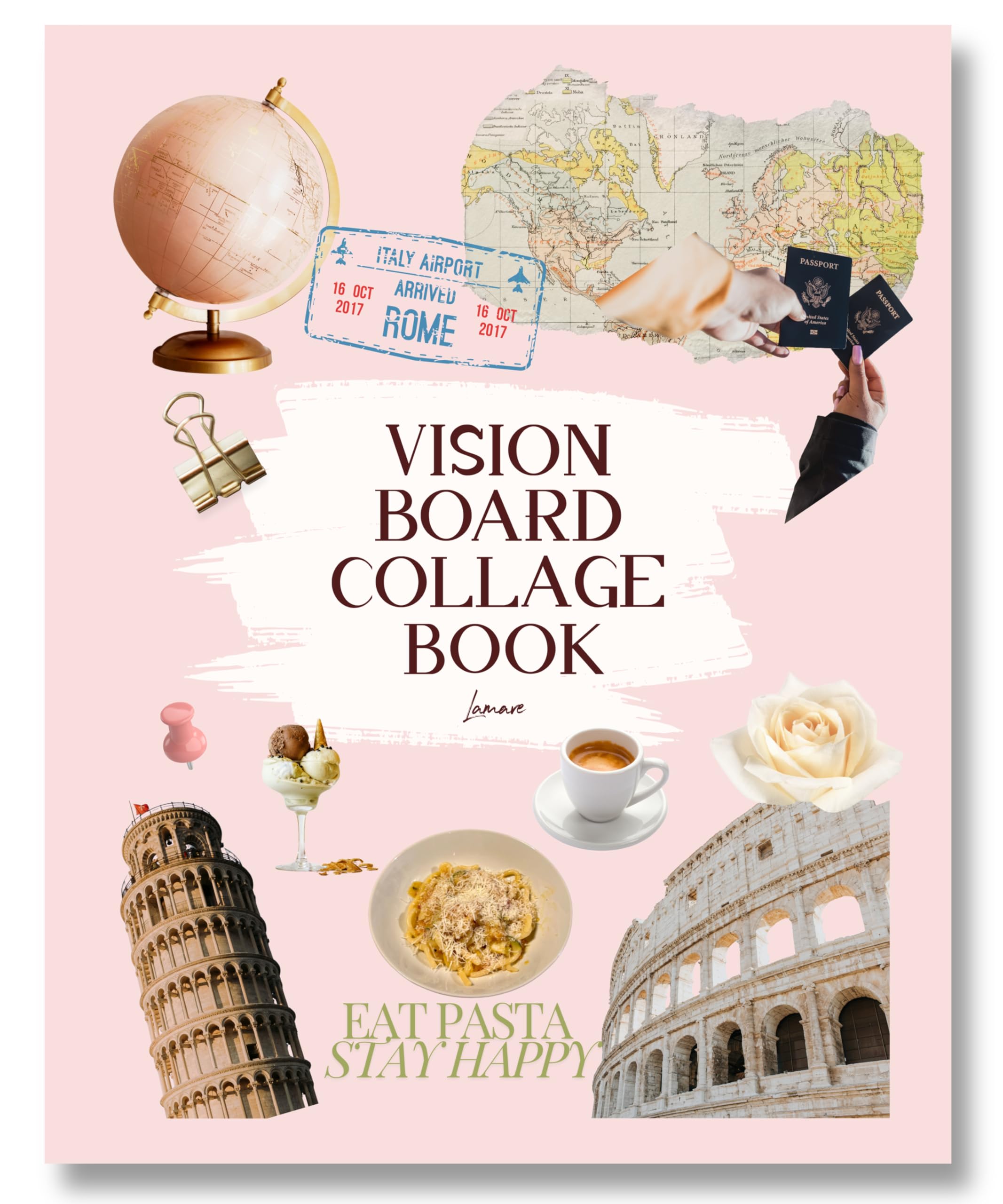 Lamare Vision Board Collage Book - Vision Board Images, Vision Board Supplies, Vision Board Kit for Manifestation