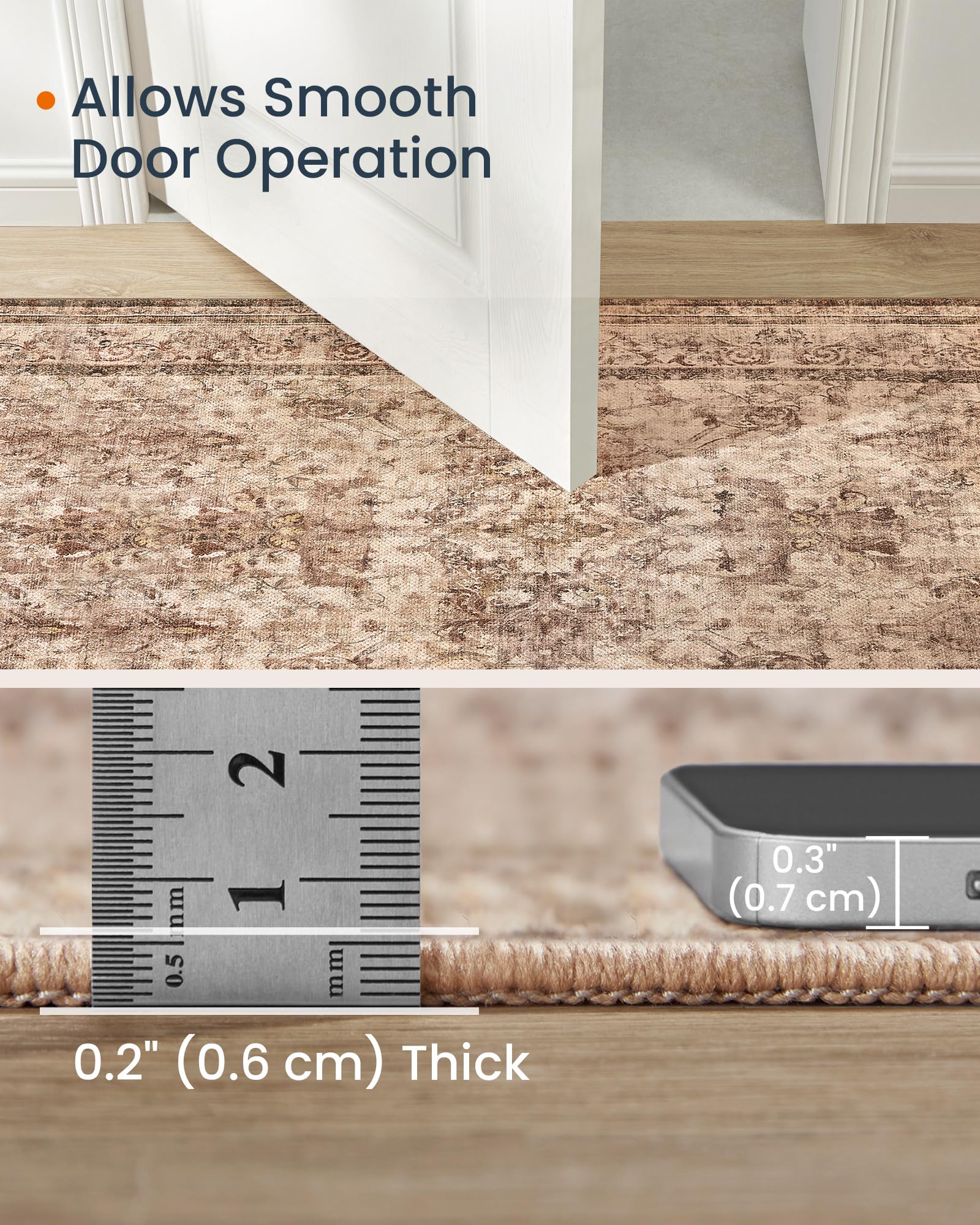 Amazon.com: SONGMICS HOME Area Rug, 2x6 ft Living Room Rug, Non