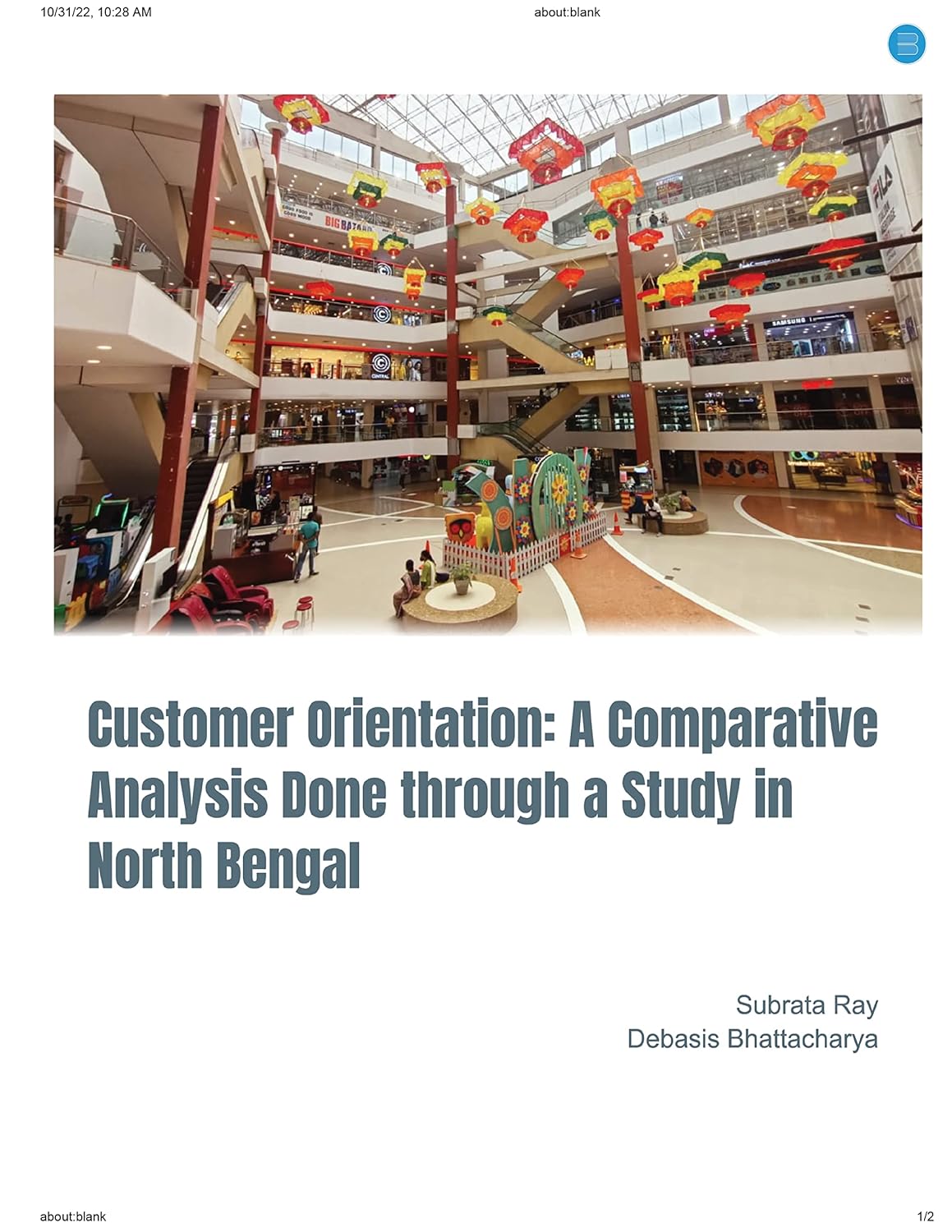 Customer Orientation A Comparative Analysis Done through a Study in
