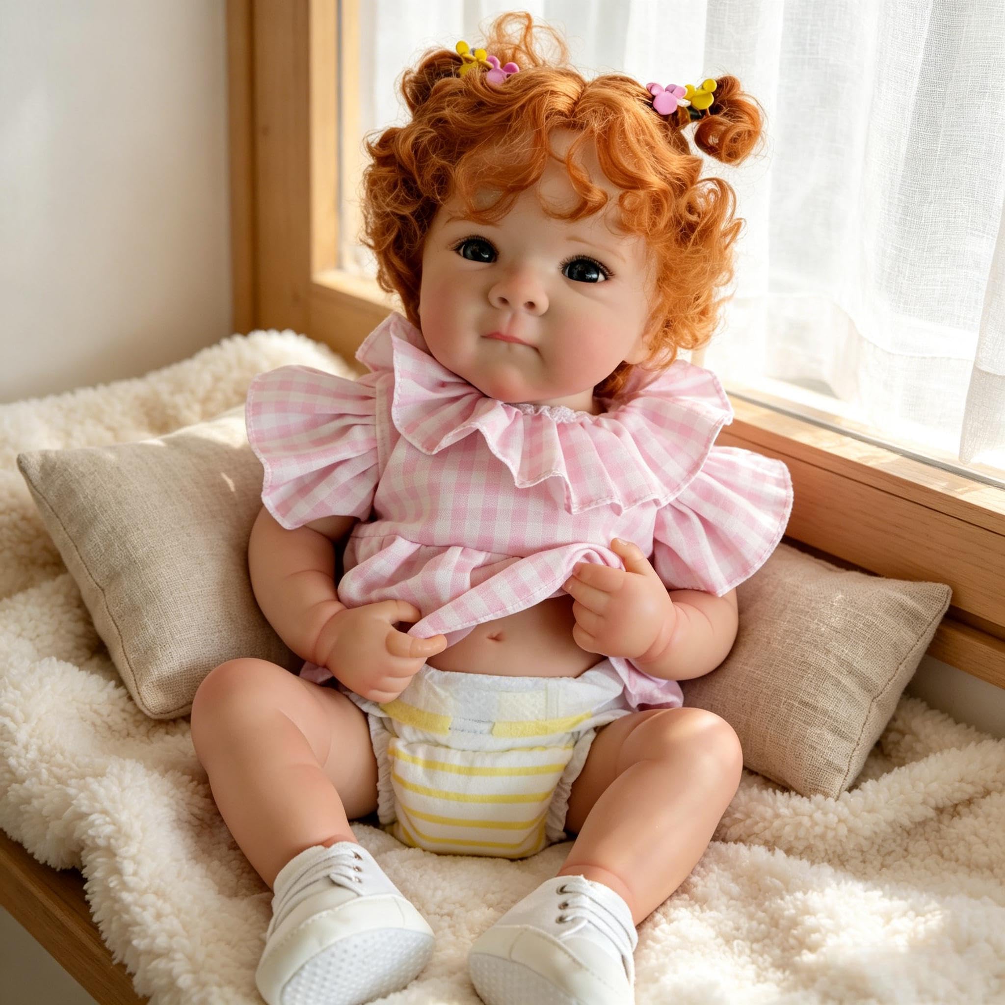 RXDOLL Realistyczne lalki Reborn Baby Dolls silikonowe na całe ciało, winylowe, 45 cm, realistyczna, dla dziewczynki, anatomicznie poprawne, prawdziwe życie, pełna silikonowa lalka niemowlęca z