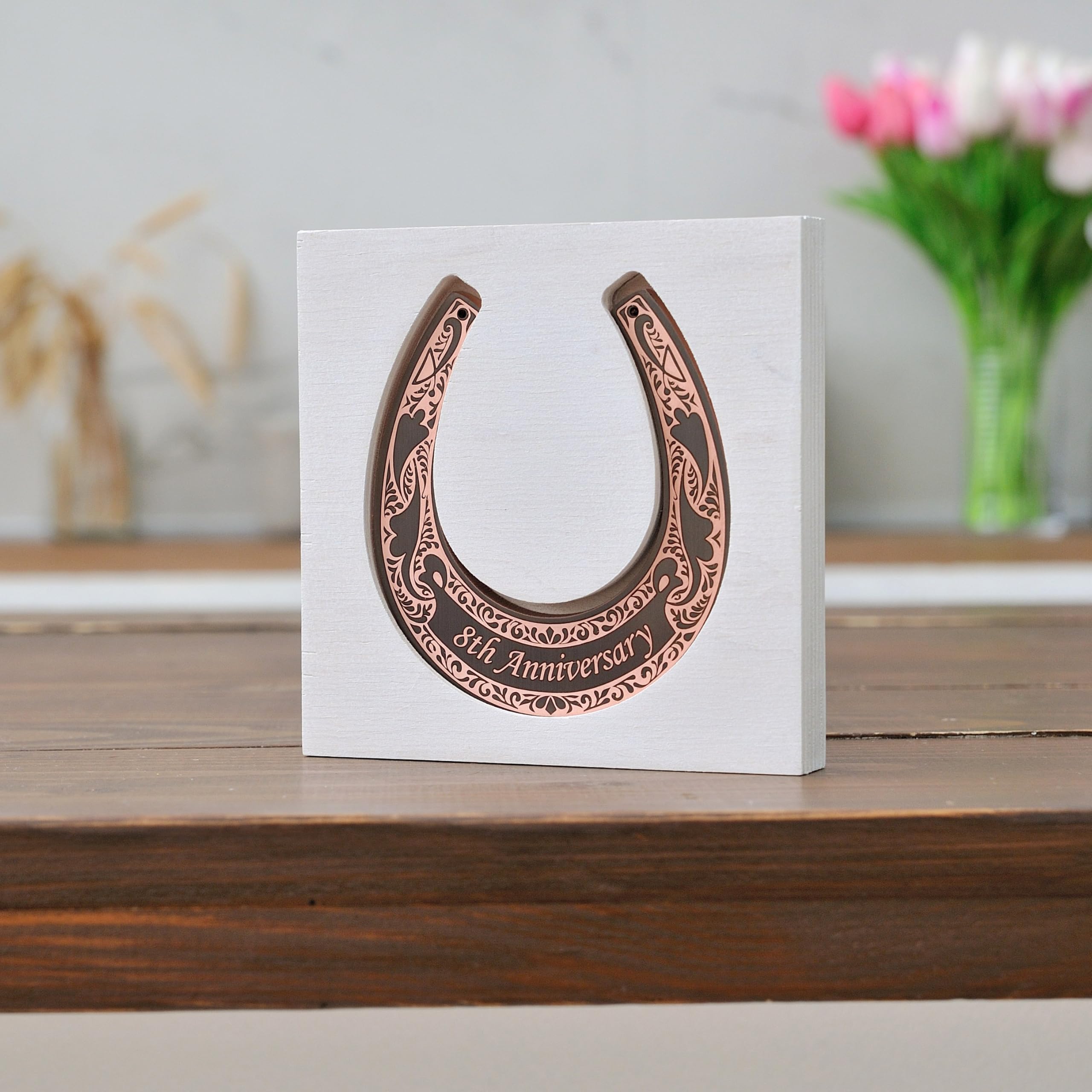 COPPER AGE Bronze Anniversary Horseshoe - 8th Anniversary, 8th