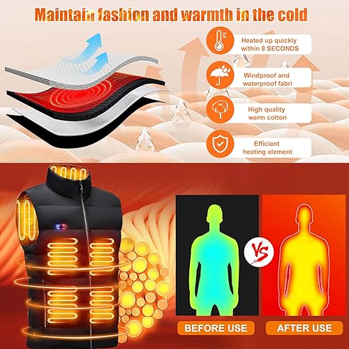Miniatura 2 de Dicosky Heated Vest for Men Heated Vest Women with 15 Heated Zones Heated Jackets for Men