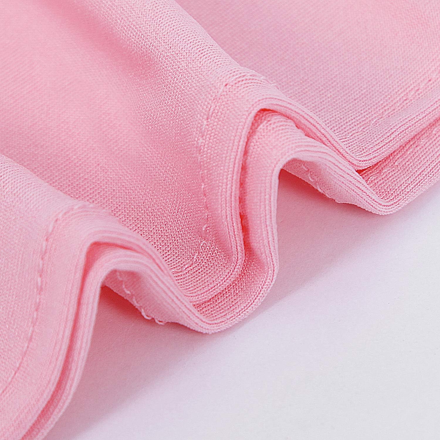 Peomeise 25pcs Pink Spandex Chair Sashes with Buckle Slider for Wedding, Party Decoration