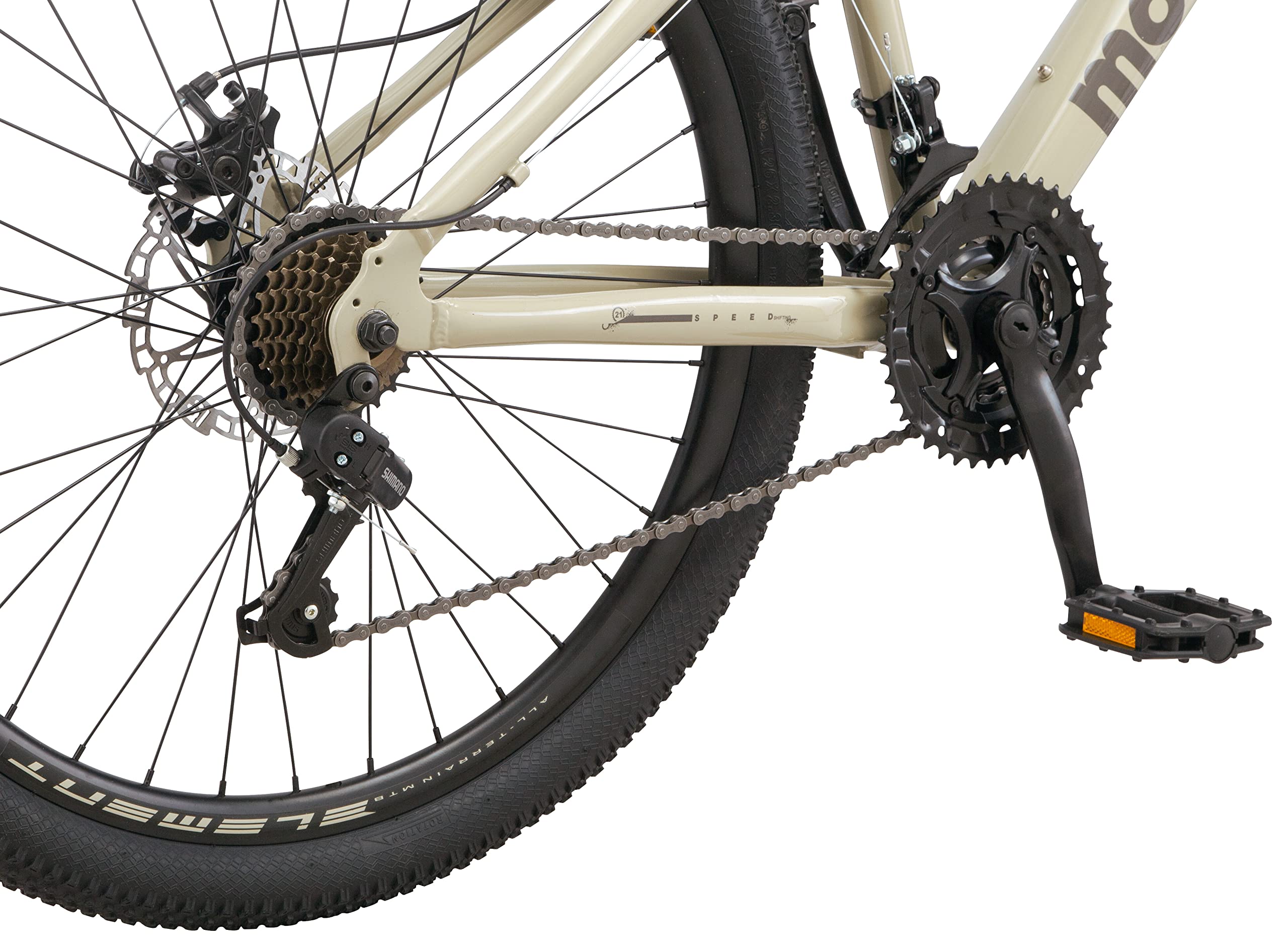 Mongoose Grafton Adult Mountain Bike, Hardtail, 21Speed Drivetrain, 17