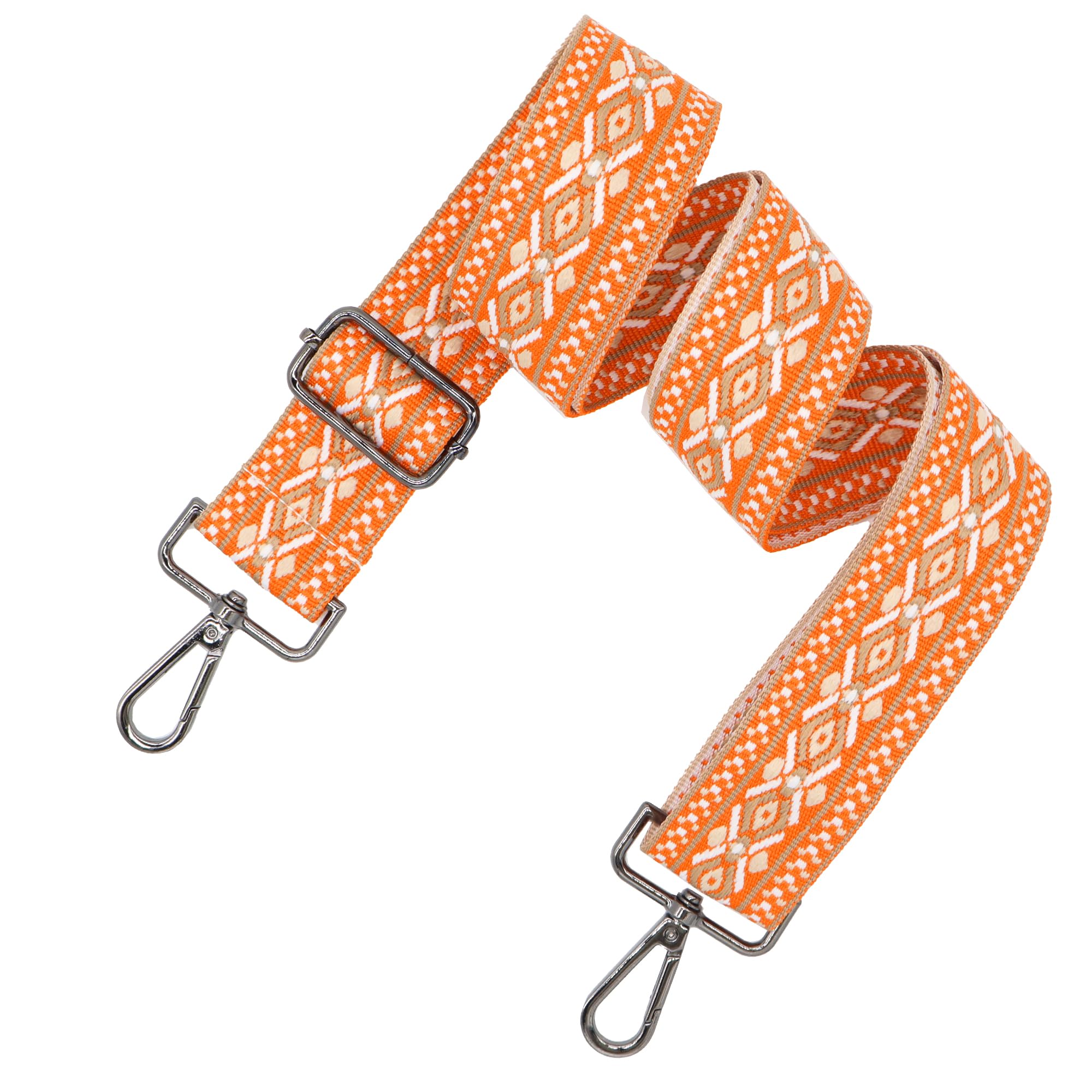 LEMEDE Purse Strap Adjustable Replacement Crossbody Bag Straps Retro Jacquard Embroidery Shoulder Straps for Shoulder Bag