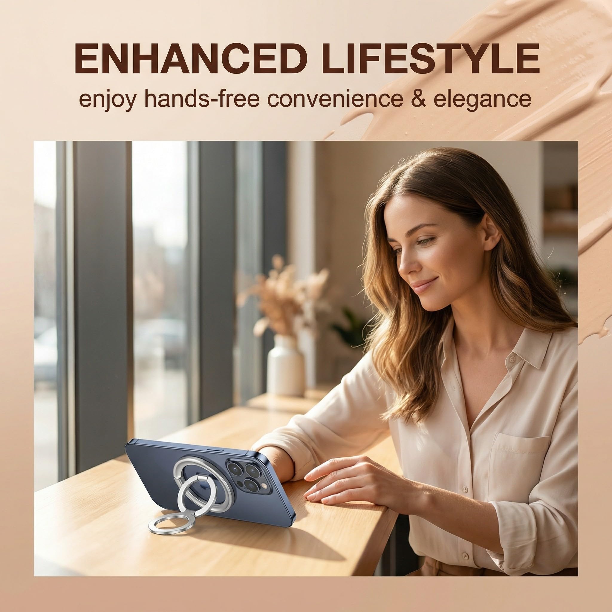 Supporto Magnetico ad Anello per MagSafe – Compatibile con iPhone 12-17 Pro Max e Samsung Galaxy Serie S/A