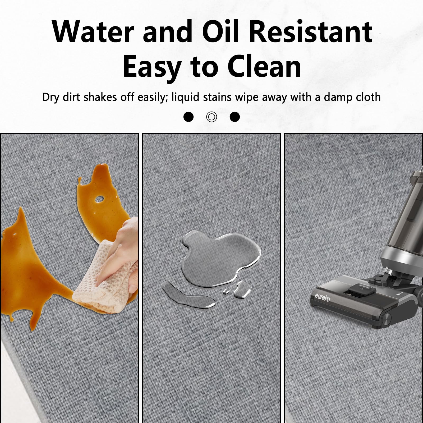 Tapis de Cuisine Antidérapant en Caoutchouc, Tapis Antifatigue Lavable Devant Évier - Imperméable et Résistant à l'huile pour Salle de Bain, Buanderie, Couloir (Gris, 43.5x120)