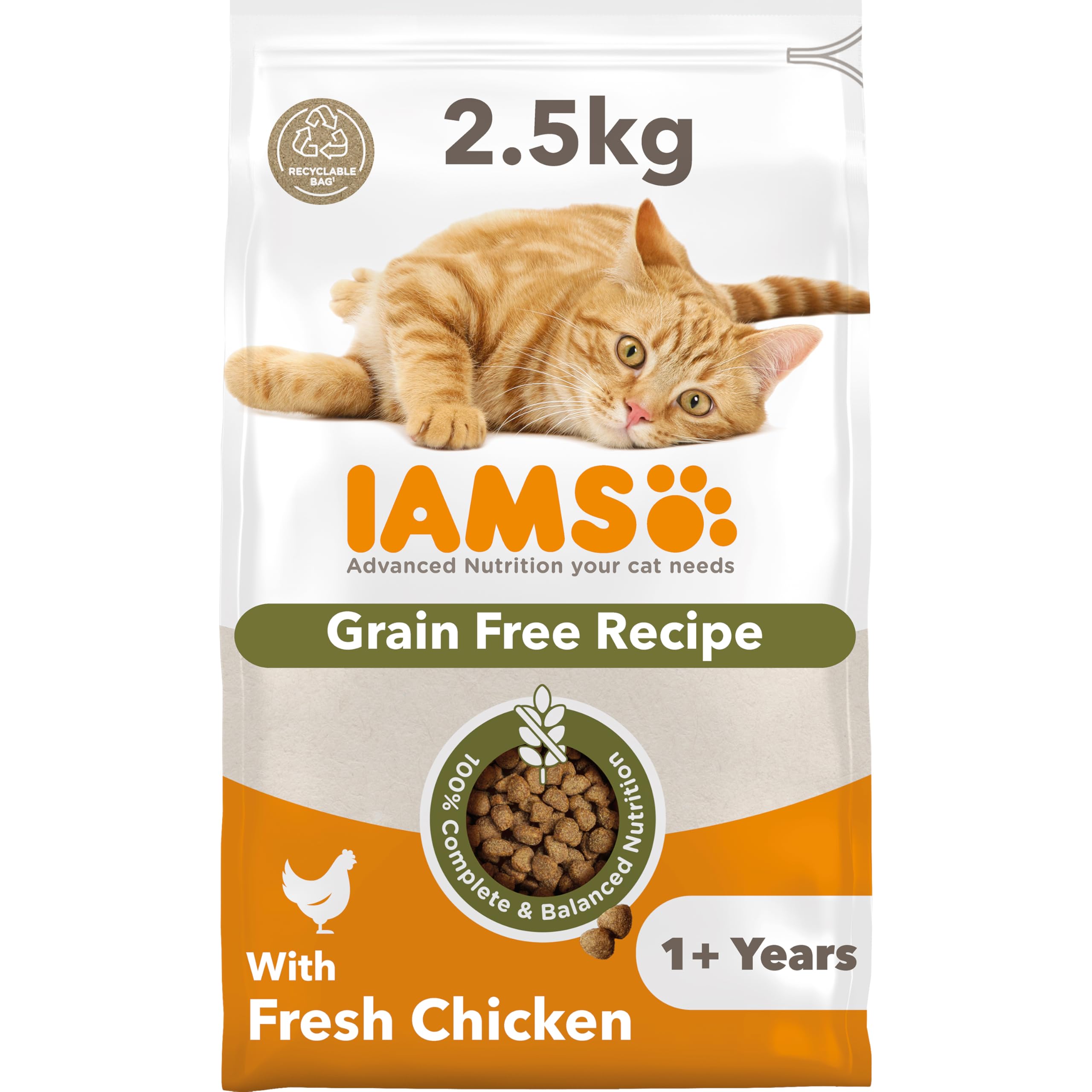 Iams Advanced Nutrition Grain-Free With Chicken - 2.5Kg