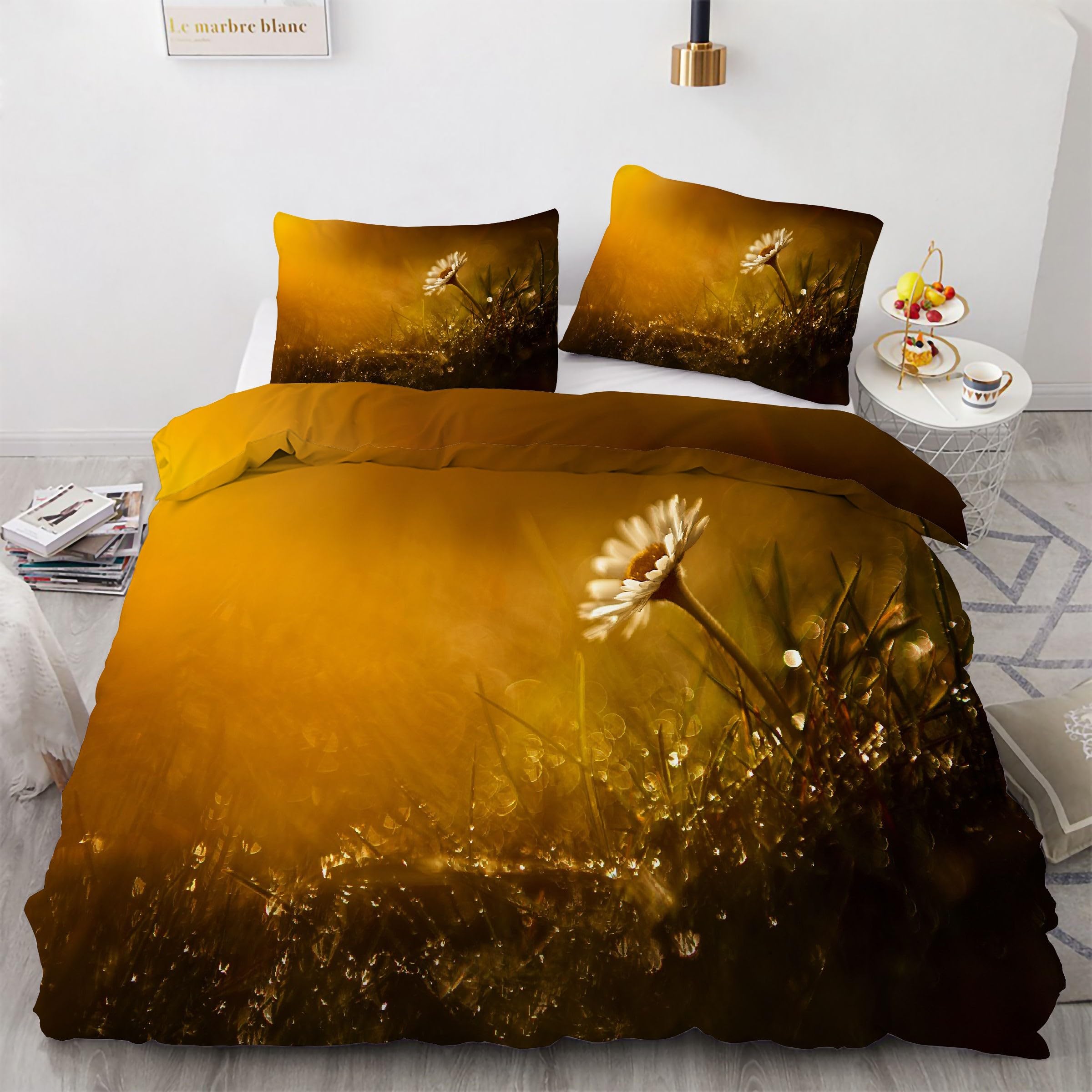 Housse de couette 90x190 microfibre douce fermeture éclair lit 1 place