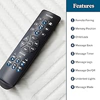 Vista 7 de Lucid L600 Marco de base de cama ajustable - Twin XL - Gravedad cero - Bluetooth - Aplicación de acompañamiento - Inclinación de cabeza y pie