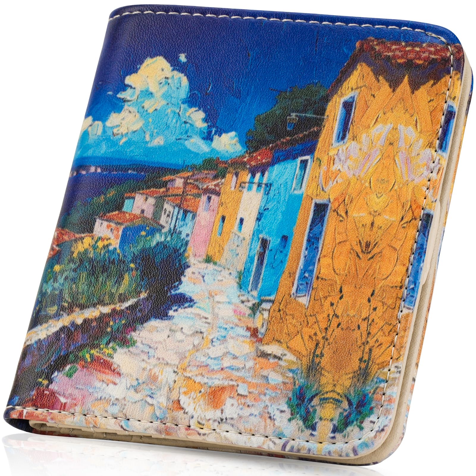 MEITRUE Slim Small Wallet for Women RFID Womens Wallet Leather ID Credit Card Holder whit Zipper Coin Pocket Bifold Compact Wallet