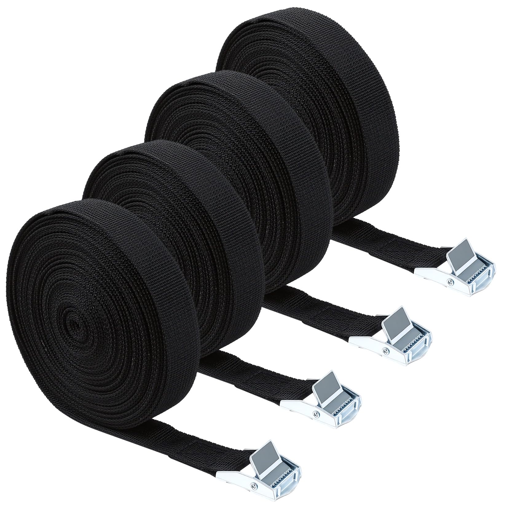 4 STK. Ratschen Zurrgurte, Spanngurte, verstellbare Hochleistungs Haltegurte mit Schnalle für Fahrradträger, Motoren, LKWs, Anhänger, Gepäck, Autodachträger, Befestigungsgurte - 10 m