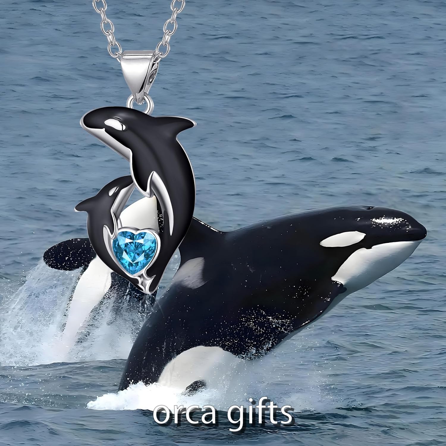 Killer Whale Orca Necklace Orca Mothers Day Jewelry Gifts for Women Mom Daughter - Image 6