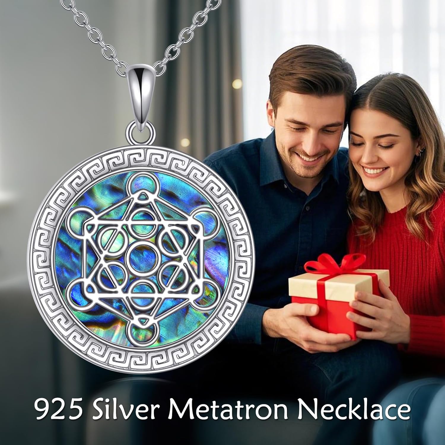 Metatron Cube Necklace Sterling Silver Chakra Pendant Necklace Amulet Sacred Geometric Jewelry Gift for Men Women - Image 6
