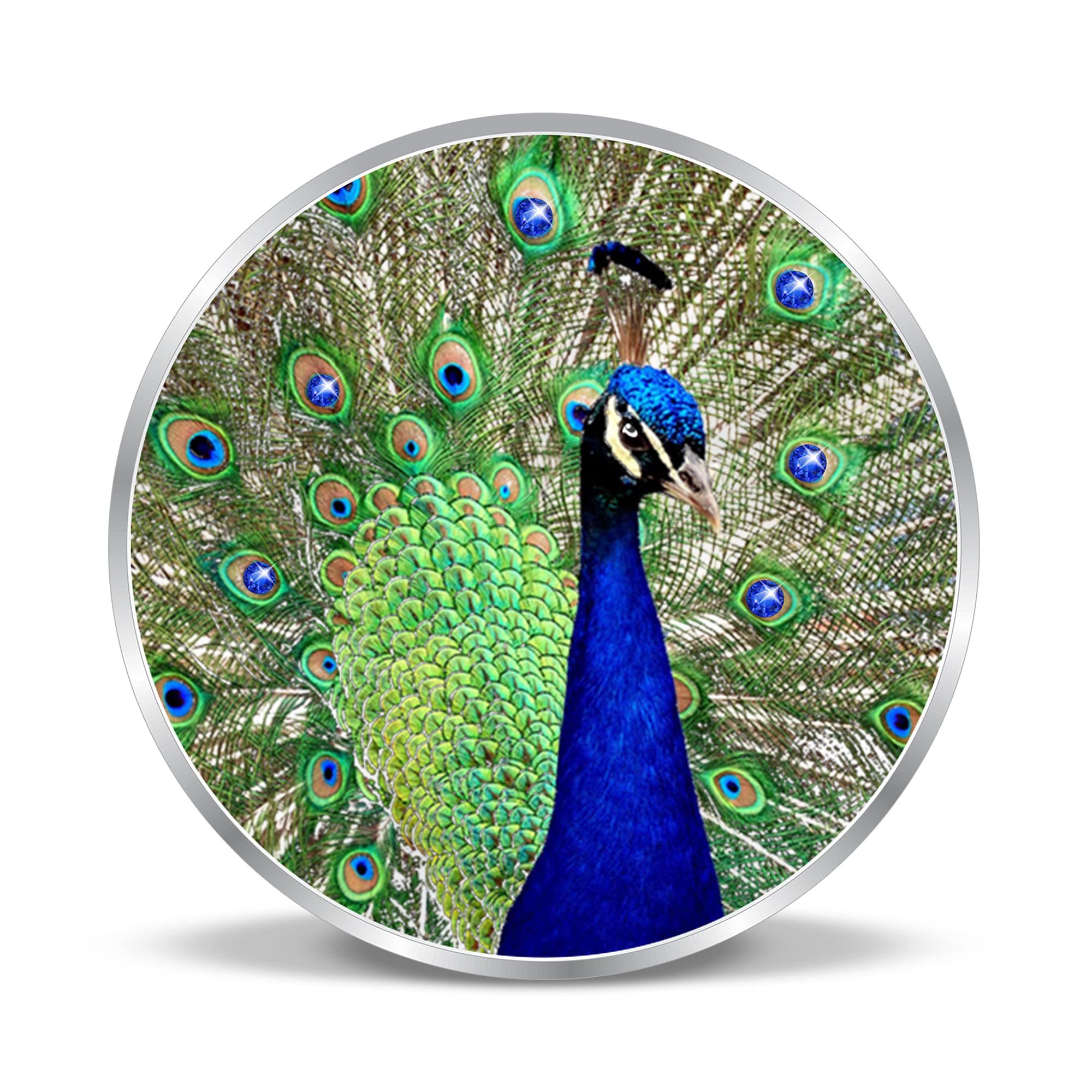 ACPL Precious Moments BIS Hallmarked Silver Coin Topaz Stone Dancing Peacock Design 50 gm 999 Pure (B095S7V1BD) Amazon Price History, Amazon Price Tracker