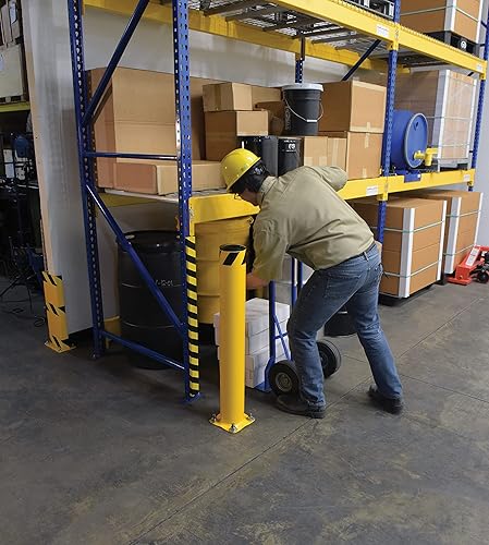 Miniatura 7 de Vestil BOL-42-5.5 Bolardo de seguridad de tubería de acero 42 In. x 5-1/2 In. amarillo