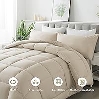 Vista 3 de DOWNCOOL Juego de colcha tamaño King - Juego de ropa de cama para todas las estaciones con 2 fundas de almohada - Juego de cama de 3 piezas