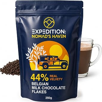 44% Milk Belgian Hot Chocolate Flakes Real Chocolate Drink Mix 250g