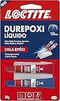 Loctite Cola Epoxi Líquida Durepoxi, cola transparente de alta resistência, resina líquida ideal para uso doméstico e profissional, adesivo à prova d'água, embalagem de 2x8g = 16g