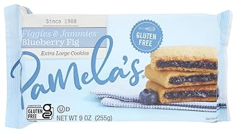 Pamelas Products Gluten Free Figgies and Jammies Cookies, Blueberry and Fig, 9 Ounce