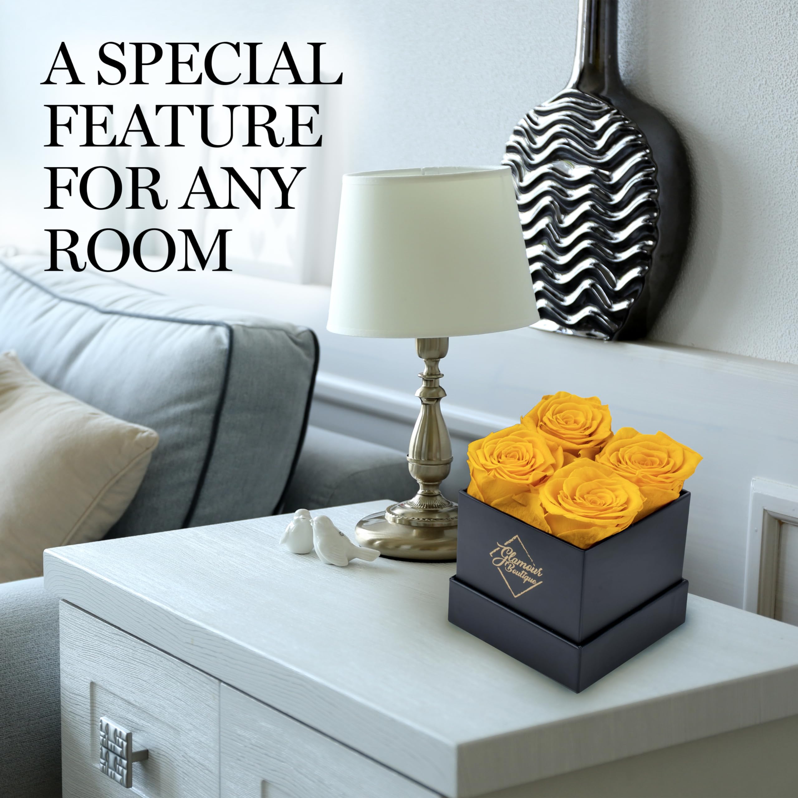 Snapklik.com : GLAMOUR BOUTIQUE Preserved Roses In A Box, 4 Roses ...