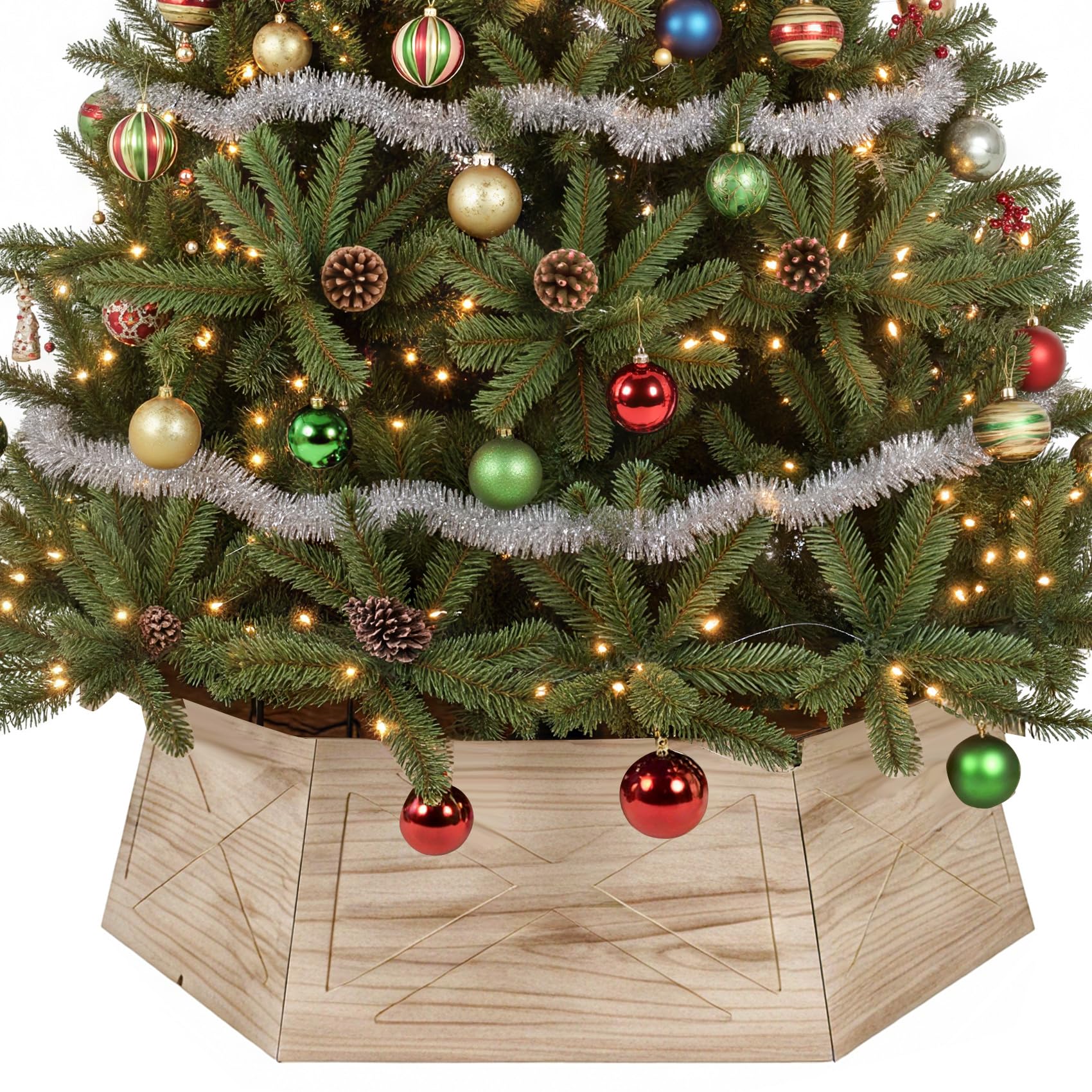 Collier de sapin démontable pour masquer le pied du sapin de Noël