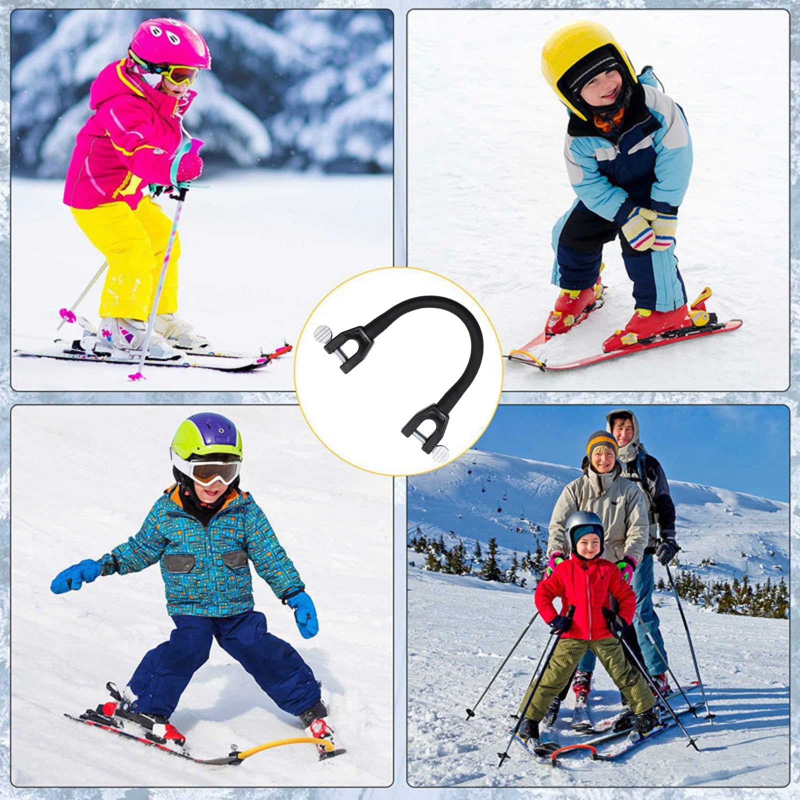 Entrenador de Conector de Punta de Esquí y Snowboard para Principiantes, Ayuda a Controlar la Velocidad (Negro)