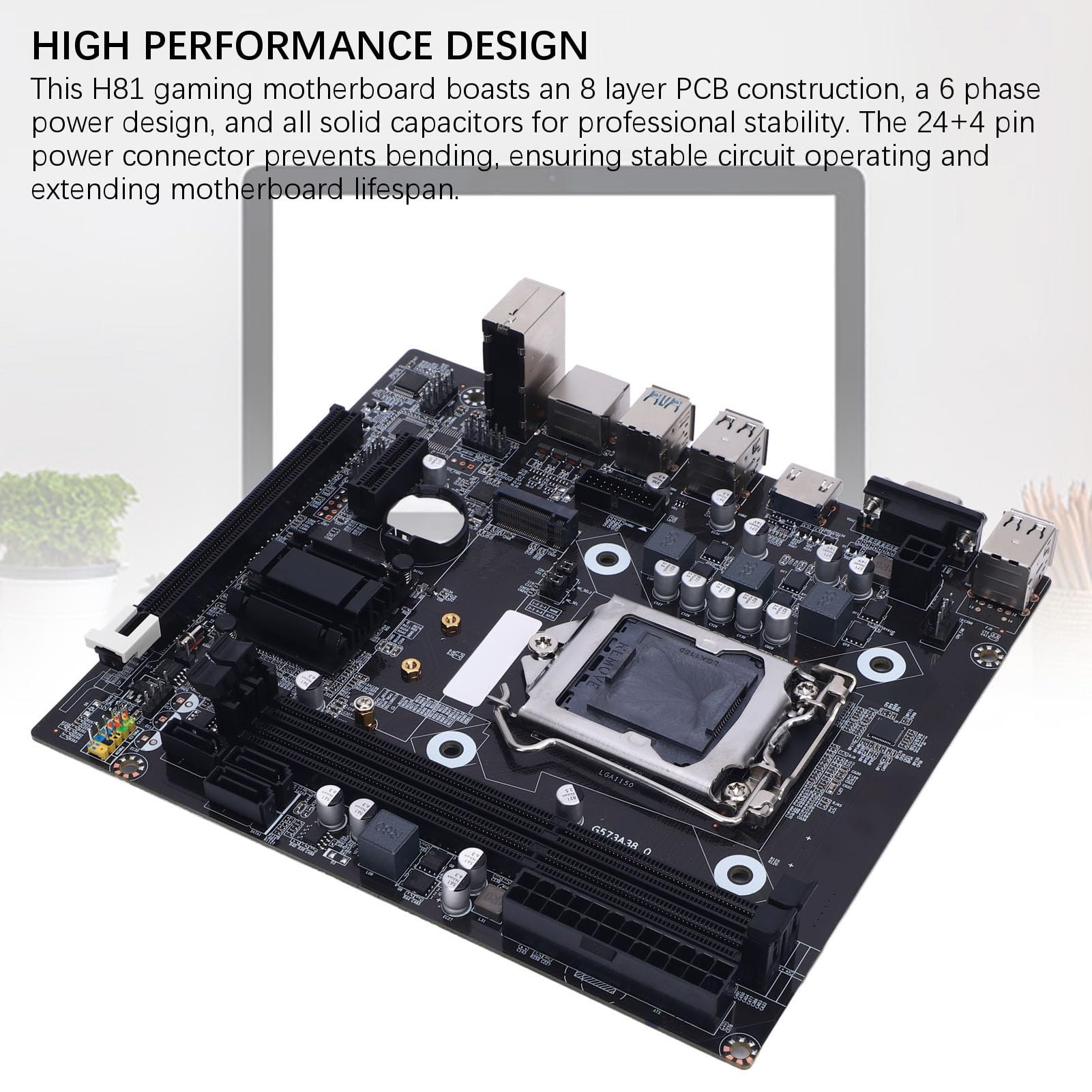 H81 Gaming M ATX Motherboard, M.2, SATA 3.0 6GB/s, USB 3.0, DP/HDMI, Memoria DDR3 para LGA1150 Fit para Procesadores de CPU de 22 NM de la Serie E3 V3