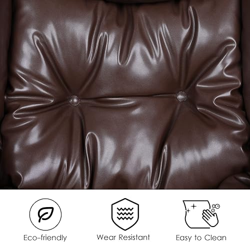 Miniatura 26 de Lazy Chair - Sofá individual tapizado con otomana, sillón reclinable moderno de tela de terciopelo, silla de salón contemporánea, silla individual