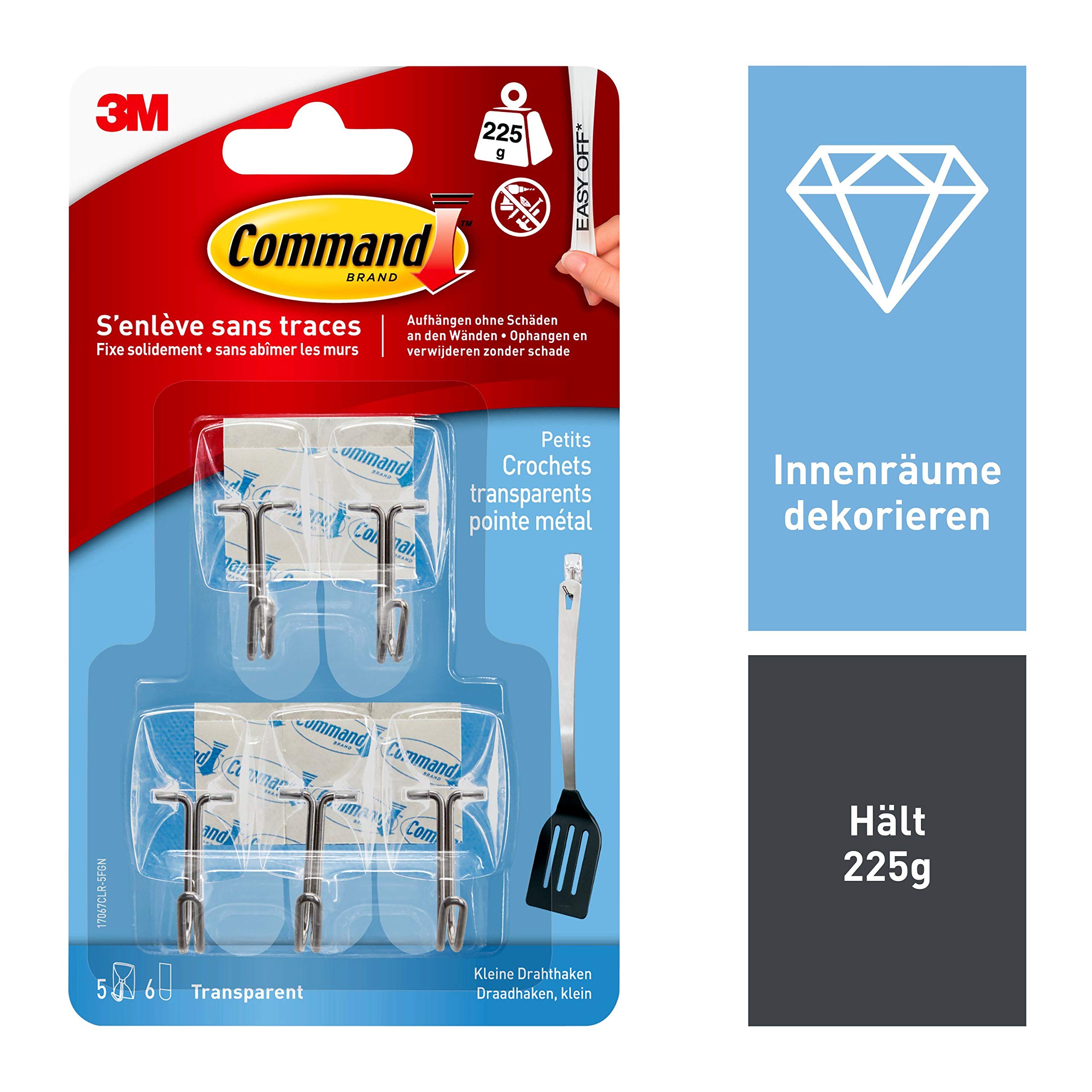 Command Draad-tuimelhaak, voordeelverpakking - 7 haken (medium, wit), 8 plakstrips - afneembare ophanghaak voor verschillende oppervlakken - schadevrij ophangen