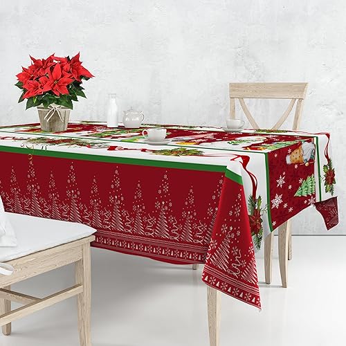 Miniatura 9 de Unibyby Mantel redondo de Pascua de 70 pulgadas con conejo y huevos, mantel redondo de Pascua a cuadros para comedor, tulipanes florales para