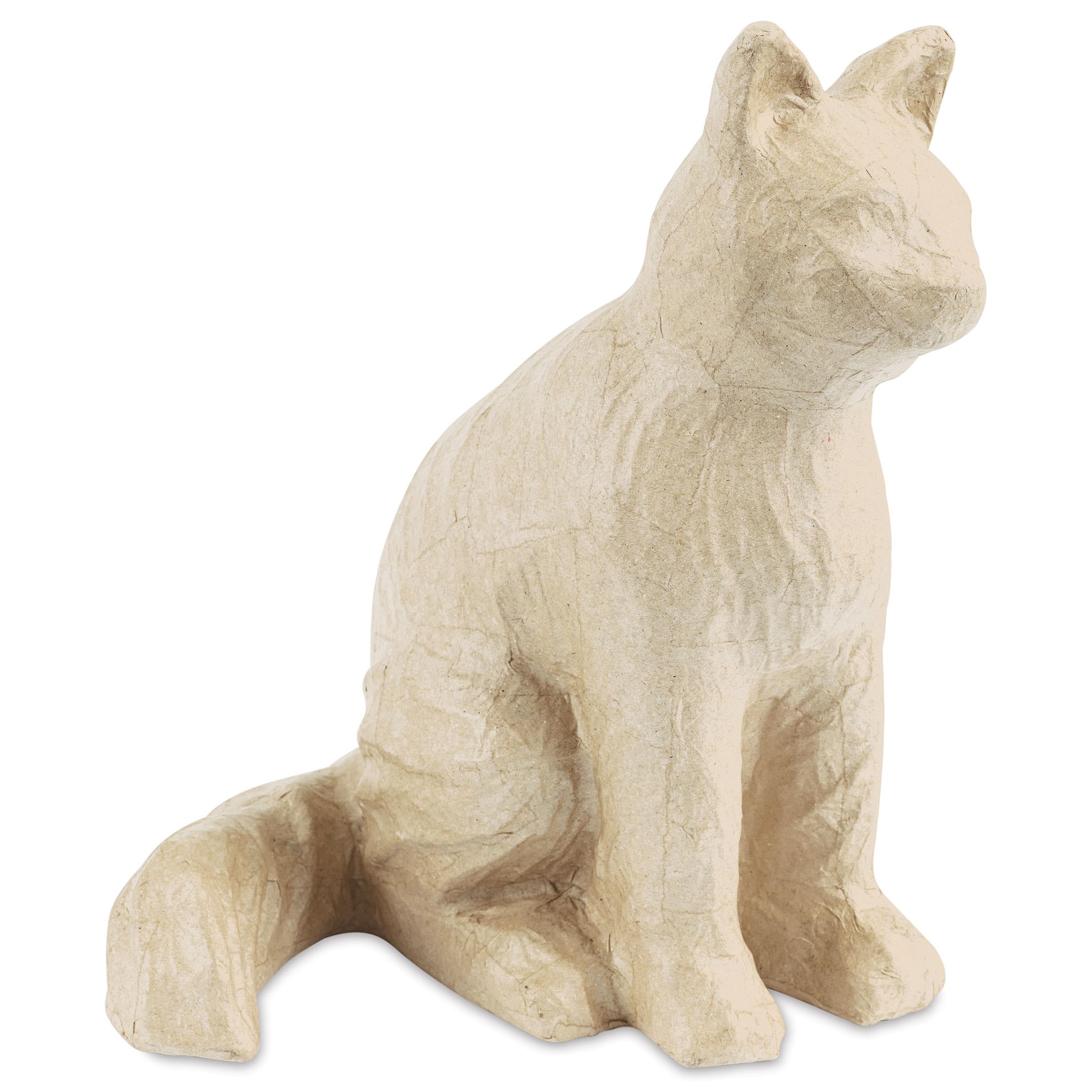 Décopatch - Ref LA027C - Large Cat - Papier Maché Object to Decorate - 33 x 30 x 1cm - Decorate with Décopatch Papers & PaperPatch Glue, Glitter, Paints