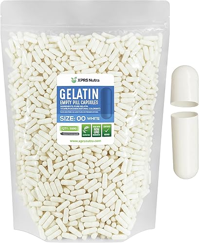 Miniatura 23 de XPRS Nutra Tamaño 00 cápsulas vacías – 5000 cápsulas vacías de gelatina – Cápsulas de píldoras vacías expresas – Relleno de cápsulas de bricolaje