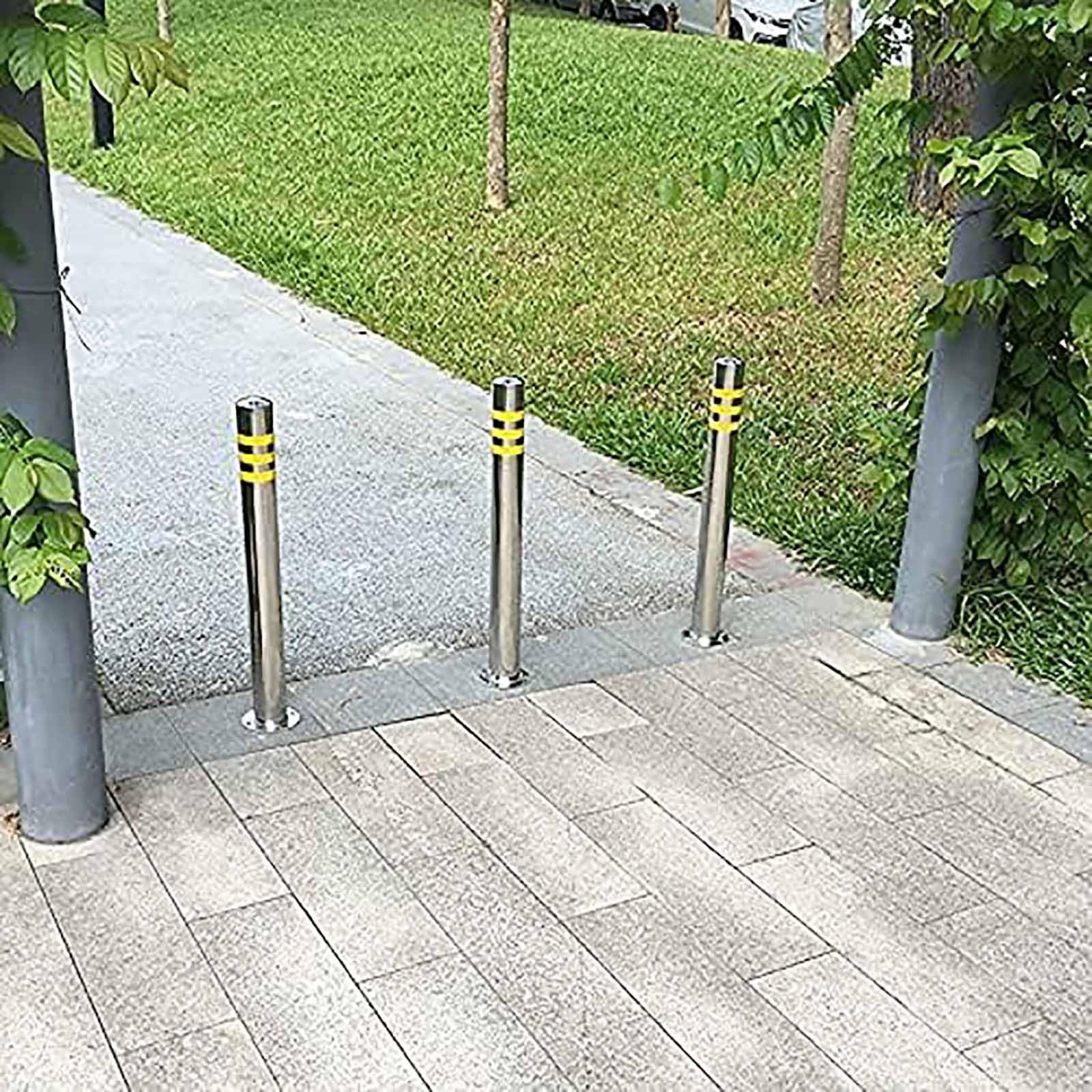 Genérico Barrera de tráfico portátil, Poste delimitador de Seguridad, bolardo de Seguridad Duradero para entradas de vehículos, garajes y estacionamientos: Mejora la Seguridad y controla el Acceso ve