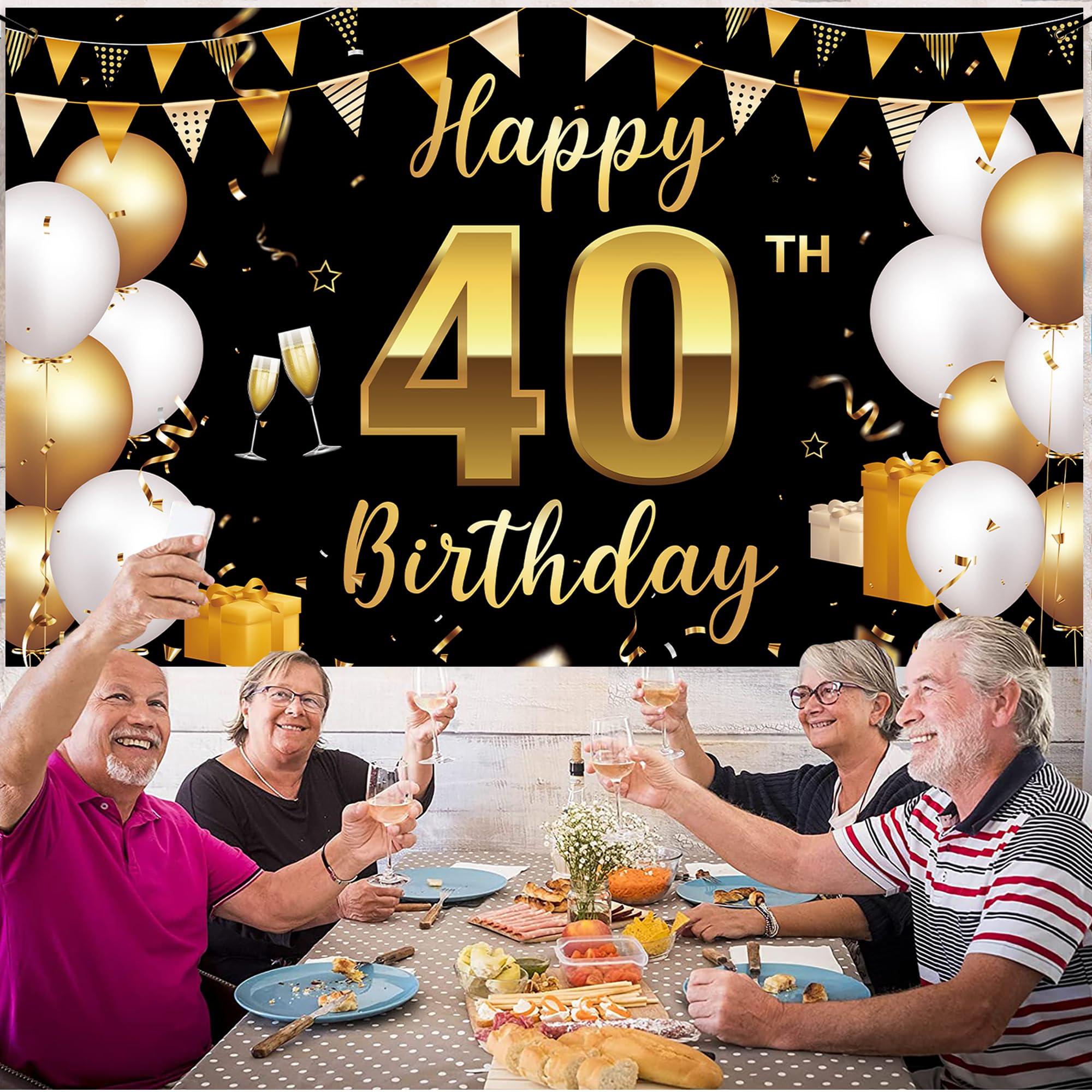 Decoraciones De Cumpleaños Número 31 En Negro Y Dorado Para