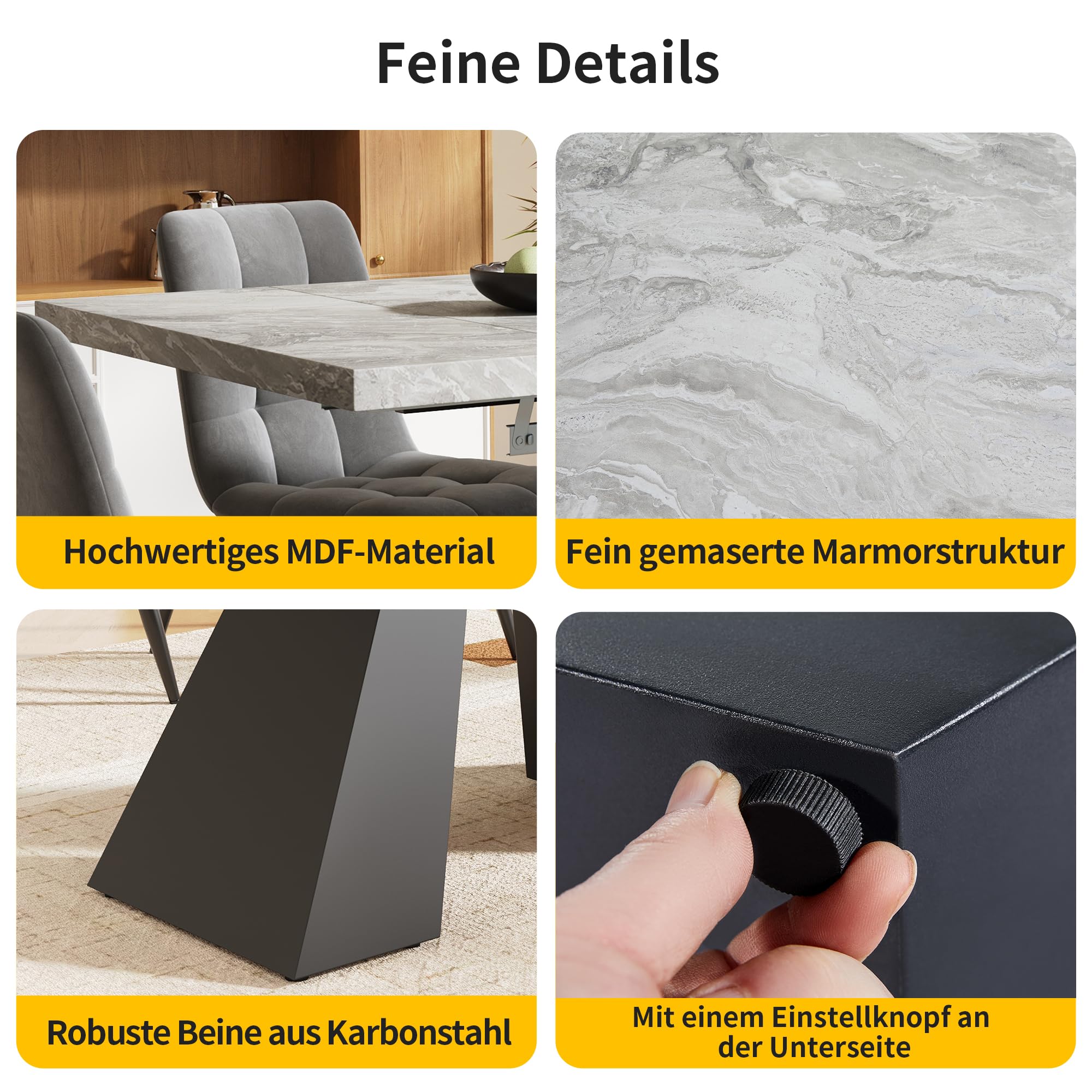 Lcoho Mesa de comedor telescópica (99-159 x 74 cm), mesa de comedor extensible, mesa de cocina que ahorra espacio, amplia superficie de trabajo, diseño flexible, para oficina en casa y salón, mesa