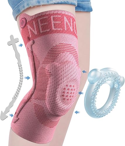 NEENCA Rodillera para niños, rodillera de compresión para niños y niñas. Rodillera infantil con almohadilla de gel para rótula y estabilizadores