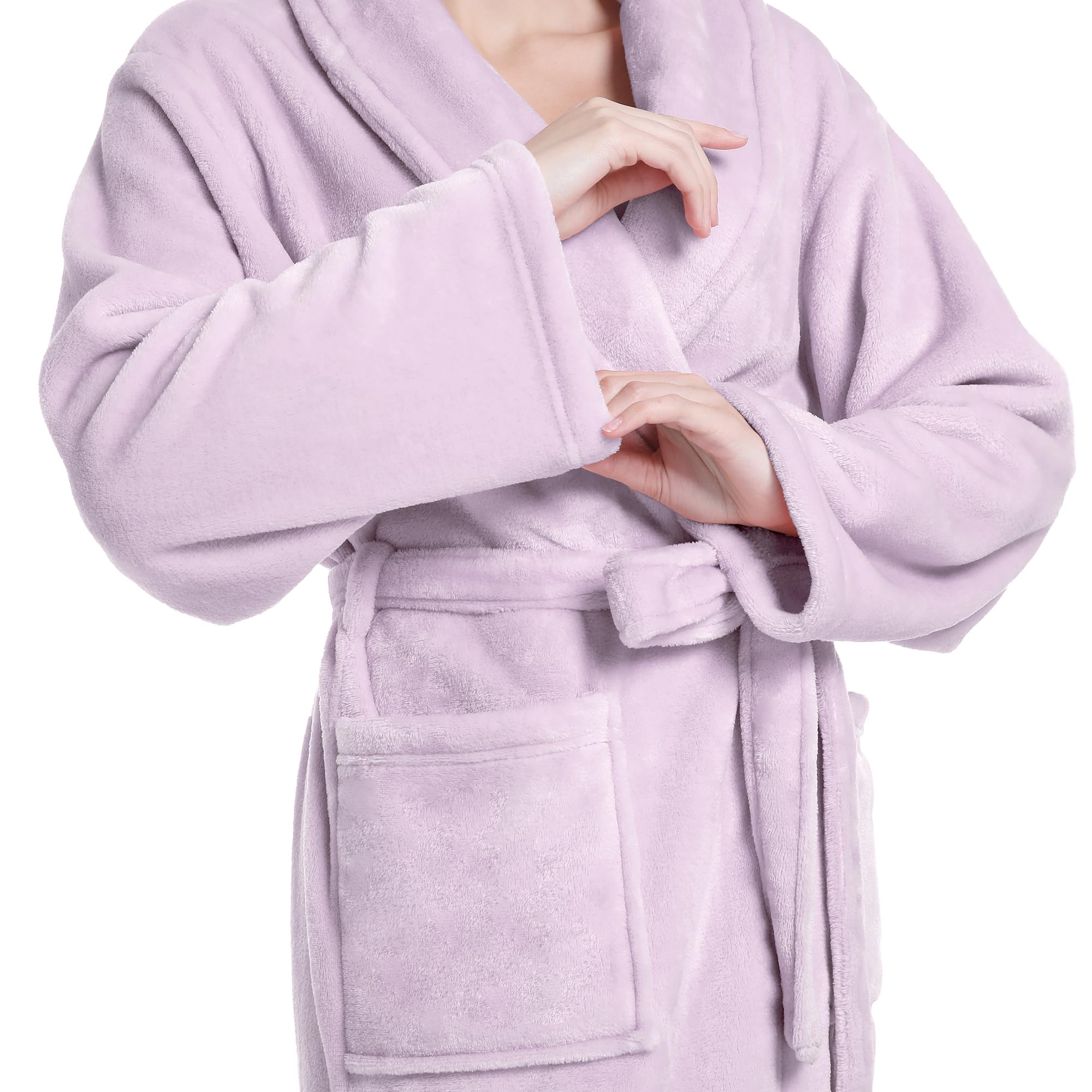 Plush Soft Robes for Women, Premium Fleece Womens Robe Cozy Warm Bathrobe
